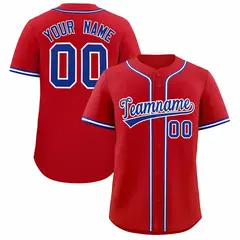 Red Classic Authentic Baseball Jersey 1