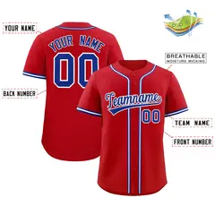 Red Classic Authentic Baseball Jersey 2
