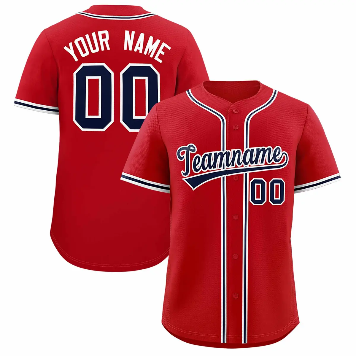 Red Classic Authentic Baseball Jersey