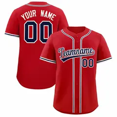 Red Classic Authentic Baseball Jersey 1