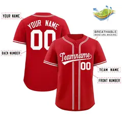 Red Classic Authentic Baseball Jersey 2