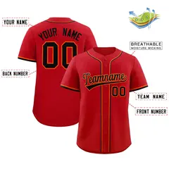 Red Classic Authentic Baseball Jersey 2