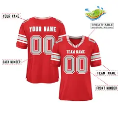 Red Classic Authentic Football Jersey 2