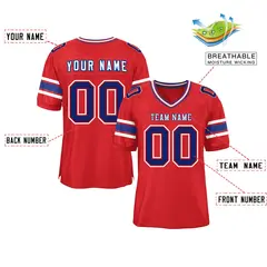 Red Classic Authentic Football Jersey 2
