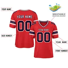 Red Classic Authentic Football Jersey 2