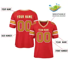 Red Classic Authentic Football Jersey 2