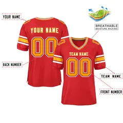 Red Classic Authentic Football Jersey 2