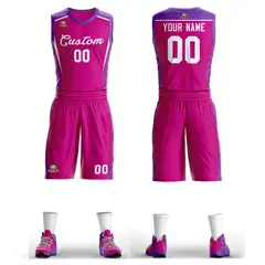 Red Classic Mesh Basketball Jersey Sets 1