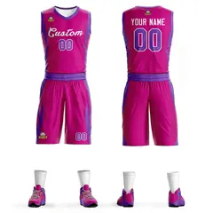 Red Classic Mesh Basketball Jersey Sets