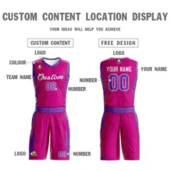 Red Classic Mesh Basketball Jersey Sets 3
