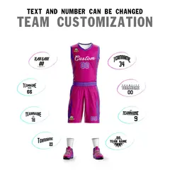 Red Classic Mesh Basketball Jersey Sets 4