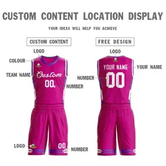 Red Classic Mesh Basketball Jersey Sets 3