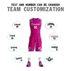 Red Classic Mesh Basketball Jersey Sets 4