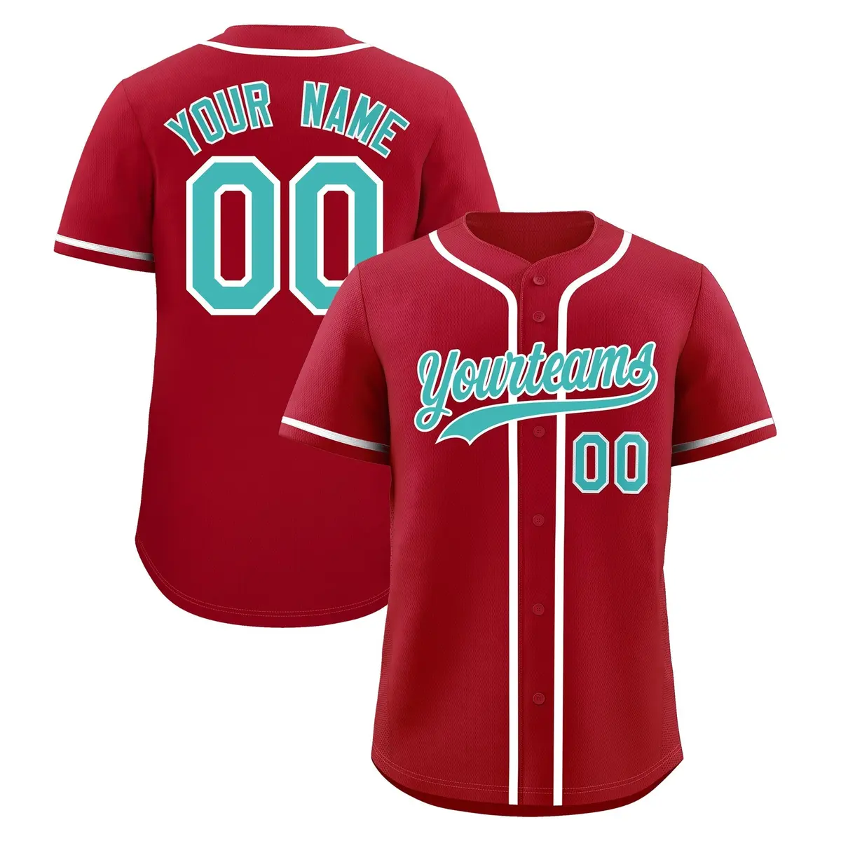 Red Classic Style Baseball Jersey Sports Uniform
