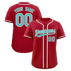 Red Classic Style Baseball Jersey Stitched Sports Uniform