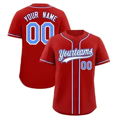 Red Classic Style Baseball Jersey Stitched Sports Uniform