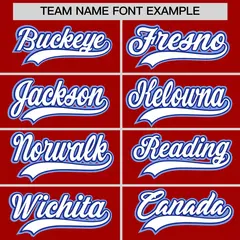 Red Classic Style Baseball Jersey Sports Uniform 6