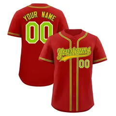 Red Classic Style Lightweight Baseball Jersey for Teams