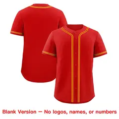 Red Classic Style Lightweight Baseball Jersey for Teams 8