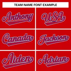 Red Classic Team Style Authentic Baseball Jersey 4