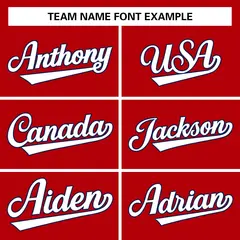 Red Classic Team Style Authentic Baseball Jersey 4