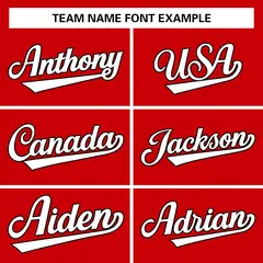 Red Classic Team Style Authentic Baseball Jersey 4
