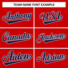 Red Classic Team Style Authentic Baseball Jersey 4