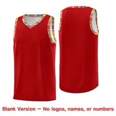 Red Colorfulflower Mexican Colors Graffiti Basketball Jersey 6