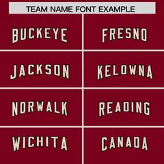 Red Cream Retro Sleeve Line Authentic Football Jersey 3
