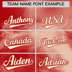 Red Cream Skeleton Graffiti Baseball Jersey 3