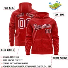 Red Crimson Leopard Print Varsity Full-Zip Letterman Jacket Hoodie 4
