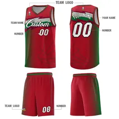 Red Dot Scatter Graffiti Pattern Basketball Jersey 2