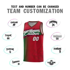 Red Dot Scatter Graffiti Pattern Basketball Jersey 3