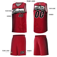 Red Dot Scatter Graffiti Pattern Basketball Jersey 2