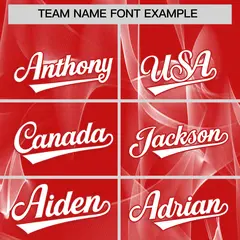 Red Fumes Graffiti Pattern Authentic Baseball Jersey 3
