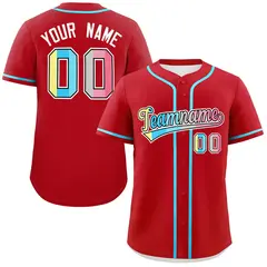 Red Genderflux Pride Month Classic Authentic Baseball Jersey