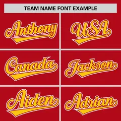 Red Gold Classic Sleeveless Baseball Jersey 3