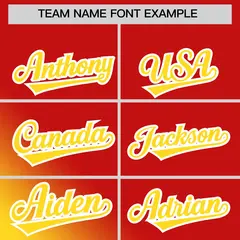Red Gold Diagonal Stripe Gradient Fashion Baseball Jersey 3