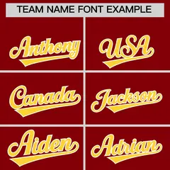 Red Gold Faux Leather Letterman Jacket Full-Snap Varsity 3