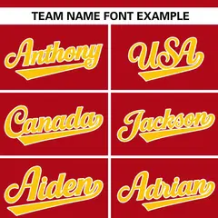 Red Gold Flame Graffiti Authentic Baseball Jersey 3