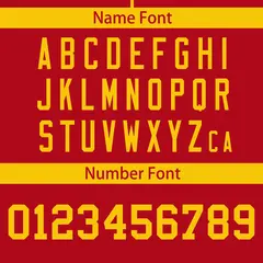 Red Gold Full Button Classic Baseball Jersey 4