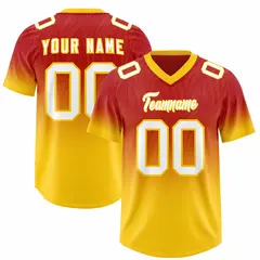 Red Gold Gradient Authentic Outdoor Football Jersey 1