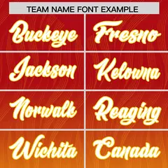 Red Gold Gradient Authentic Outdoor Football Jersey 3