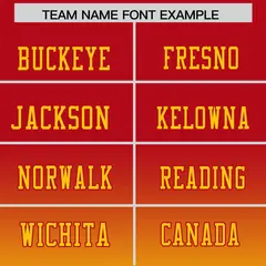Red Gold Gradient Fashion Authentic Football Jersey 3