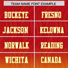Red Gold Gradient Outdoor Fashion Flag Football Jersey 3