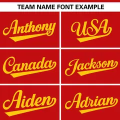 Red Gold Gradient Ribbed Authentic Baseball Jersey 3