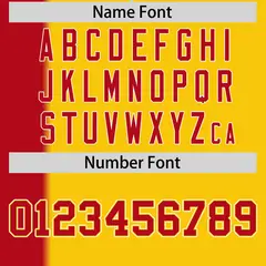 Red Gold Gradient Stripe Two-Button Softball Jersey 4