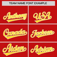 Red Gold Grid Blur Pattern Baseball Jersey 3
