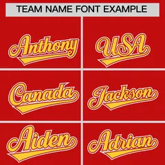 Red Gold Ice Cream Helmet Pattern Hockey Jersey 3
