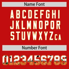 Red Gold Ice Cream Helmet Pattern Hockey Jersey 4